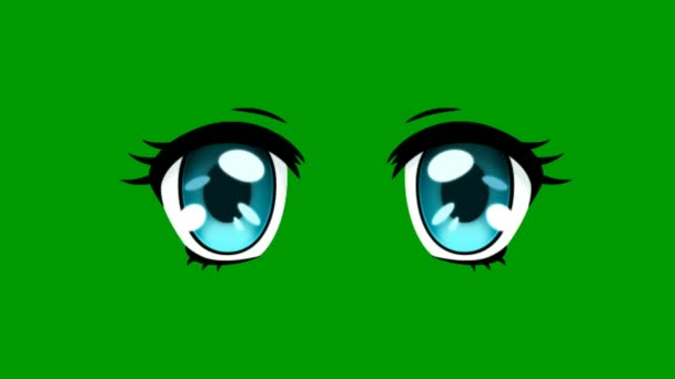 Cartoon Eyes Green Screen Effects Tecnologia Abstrata Ciência Engenharia Inteligência — Vídeo de Stock