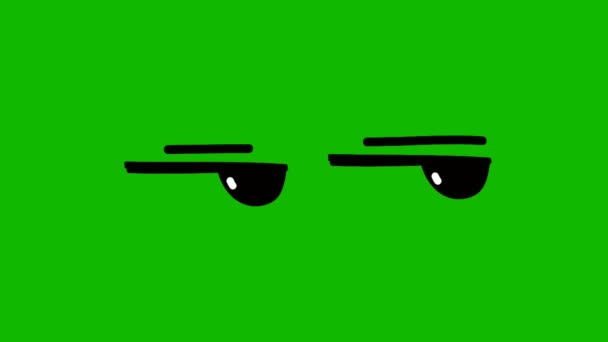 Kreslené Eyes Zelené Obrazovky Efekty Abstraktní Technologie Věda Inženýrské Umělé — Stock video