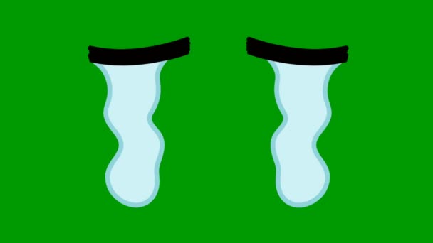 Cartoon Eyes Green Screen Effects Abstrak Technology Science Engineering Artificial — Stok Video