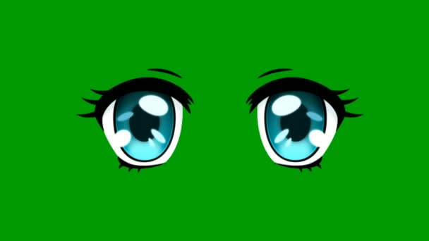 Cartone Animato Occhi Verdi Effetti Dello Schermo Tecnologia Astratta Scienza — Video Stock