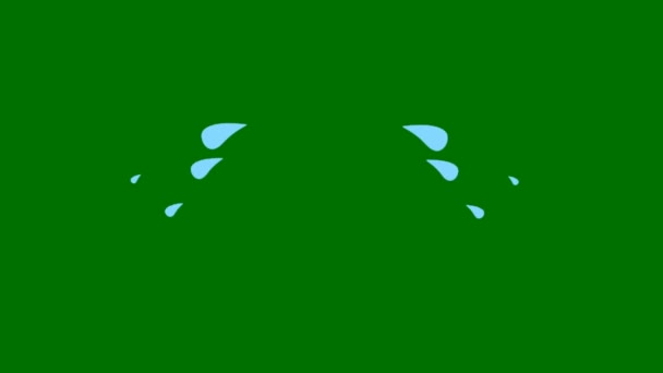 Плаче Мультфільм Обличчя Зелений Екран Абстрактні Технології Наука Інженерний Штучний — стокове відео