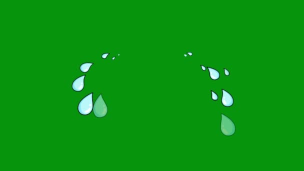 Pláč Karikatura Tvář Zelená Obrazovka Abstraktní Technologie Věda Inženýrství Umělá — Stock video