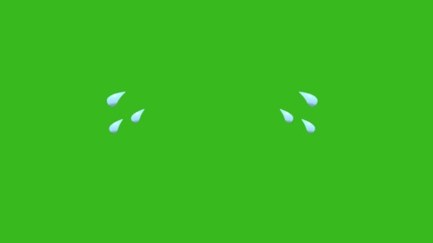 Pleurer Dessin Animé Visage Écran Vert Technologie Abstraite Science Ingénierie — Video
