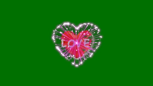 Heart Green Screen Abstract Technology Science Engineering Artificial Intelligence Seamless — Stock Video