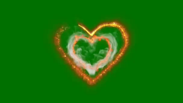 Экран Heart Green Технология Abstrap Наука Инженерный Искусственный Интеллект Видео — стоковое видео