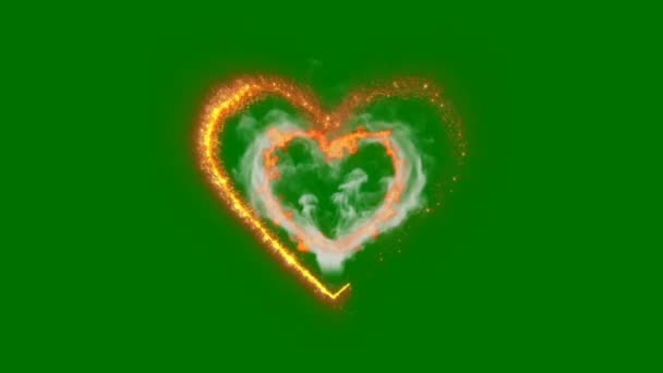Καρδιά Πράσινη Οθόνη Αφηρημένη Τεχνολογία Επιστήμη Μηχανική Τεχνητή Νοημοσύνη Seamless — Αρχείο Βίντεο