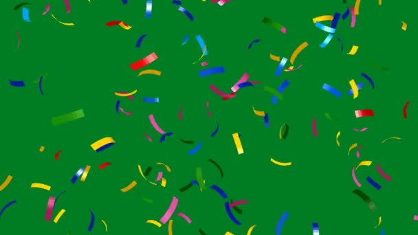 Écran Vert Confetti Technologie Abstraite Science Ingénierie Intelligence Artificielle Boucle — Video