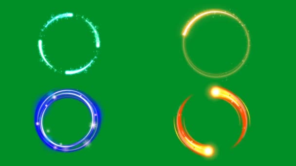 Ljus Virvel Grön Skärm Abstrakt Teknik Vetenskap Teknik Artificiell Intelligens — Stockvideo