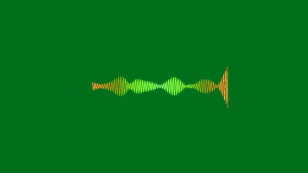 Ljudspektrum Grön Skärm Abstrakt Teknik Vetenskap Teknik Artificialintelligence Sömlös Loop — Stockvideo