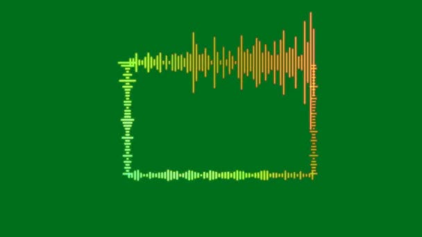 Schermo Verde Dello Spettro Audio Tecnologia Astratta Scienza Ingegneria Artificiale — Video Stock