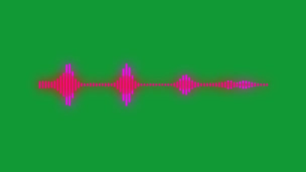 Ses Spektrumu Yeşil Ekran Soyut Teknoloji Bilim Mühendislik Yapay Zeka — Stok video