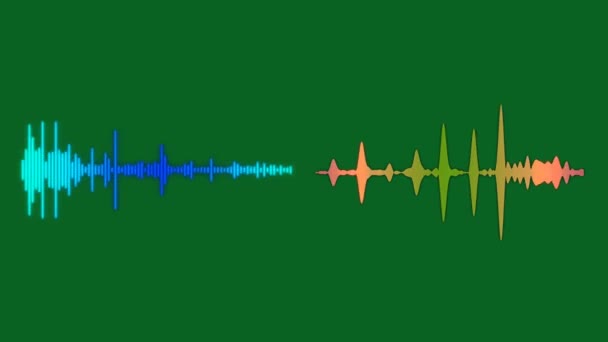 Espectro Audio Pantalla Verde Tecnología Abstracta Ciencia Ingeniería Artificialintelligence Seamless — Vídeos de Stock