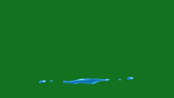 Water Splash Green Screen Abstrab Technology Science Engineering Artificial Intelligence — стоковое видео