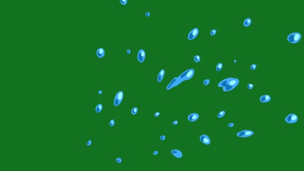 水スプラッシュFx緑の画面 抽象技術 工学人工知能 シームレスループ4Kビデオ 3Dアニメーション 超高精細 4Kビデオ — ストック動画