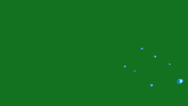 Water Splash Green Screen Abstrakte Technologie Wissenschaft Technische Künstliche Intelligenz — Stockvideo