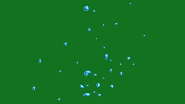 Water Splash Green Screen Abstrab Technology Science Engineering Artificial Intelligence — стоковое видео