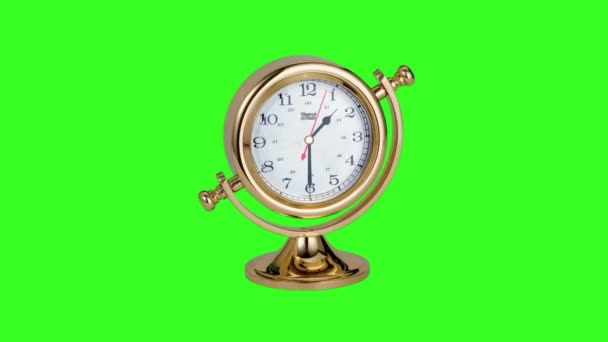 Clock Premium Quality Green Screen Abstract Technology Science Engineering Artificial — Stock Video