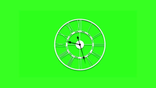 Ρολόι Premium Ποιότητας Πράσινη Οθόνη Αφηρημένη Τεχνολογία Επιστήμη Μηχανική Τεχνητή — Αρχείο Βίντεο