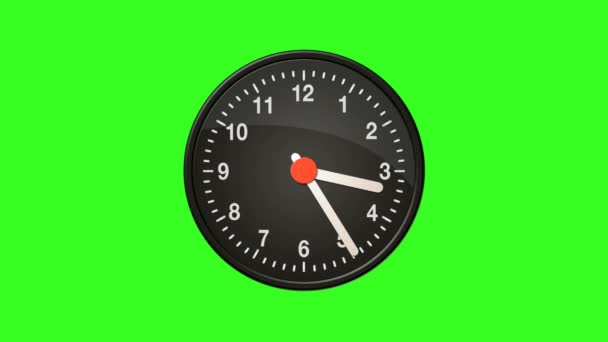 Clock Premium Kualitas Layar Hijau Teknologi Abstrak Ilmu Pengetahuan Rekayasa — Stok Video