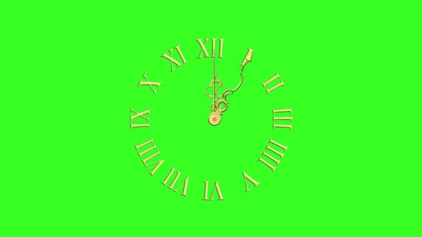 Clock Premium Quality Green Screen Abstract Technology Science Engineering Artificial — Stock Video