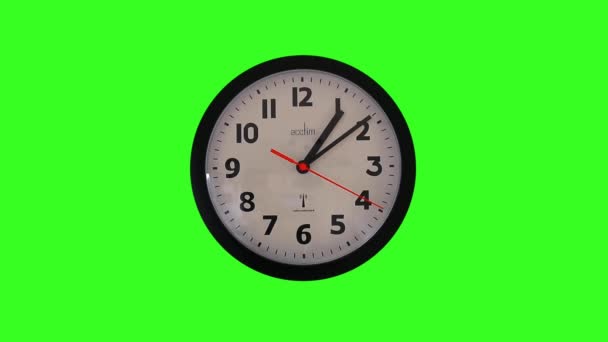 Horloge Écran Vert Qualité Supérieure Technologie Abstraite Science Ingénierie Intelligence — Video