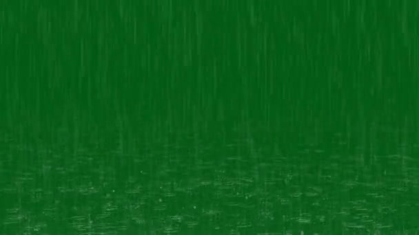 Deszczowy Animowany Zielony Ekran Wideo Technologia Abstrakcyjna Nauka Inżynieria Sztuczna — Wideo stockowe