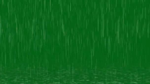 Regen Animiertes Video Green Screen Abstrakte Technologie Wissenschaft Technische Künstliche — Stockvideo
