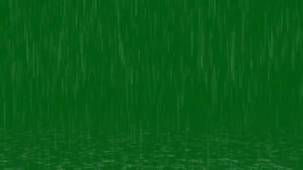 Dešťové Animované Video Zelené Obrazovky Abstraktní Technologie Věda Inženýrské Umělé — Stock video