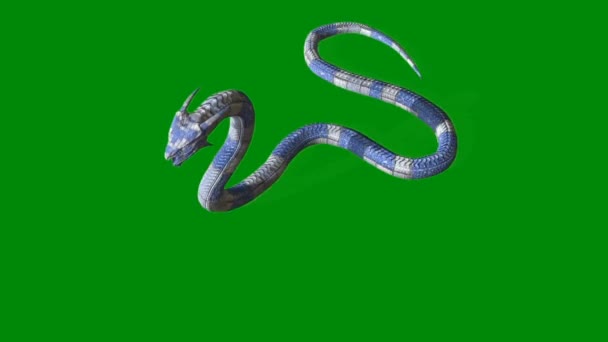 Snake Premium Kwaliteit Groen Scherm Effect Abstract Technologie Wetenschap Engineering — Stockvideo