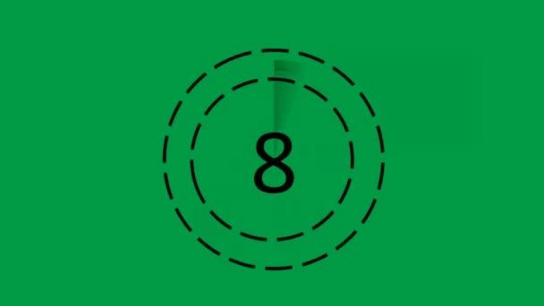 Countdown Premium Kaliteli Yeşil Ekran Soyut Teknoloji Bilim Mühendislik Yapay — Stok video