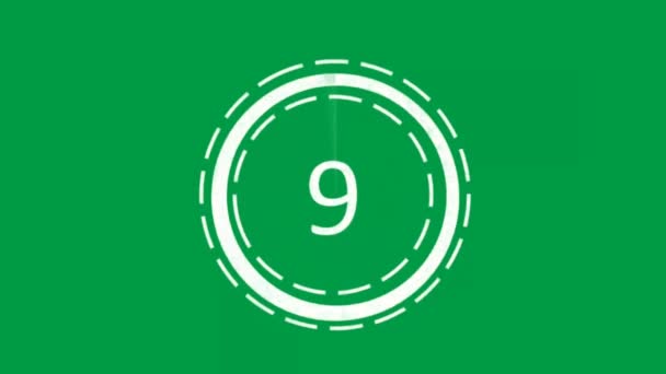 Countdown Premium Kaliteli Yeşil Ekran Soyut Teknoloji Bilim Mühendislik Yapay — Stok video