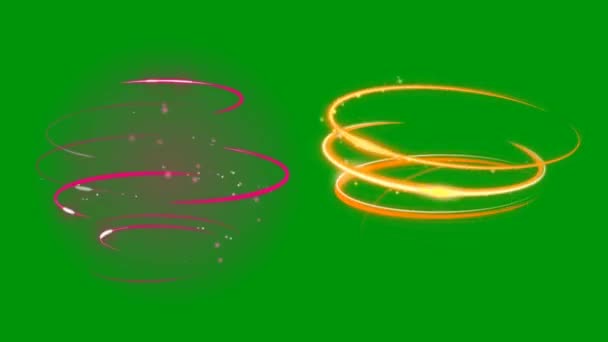 Swirl Premium Qualität Green Screen Animation Abstrakte Technologie Wissenschaft Technik — Stockvideo