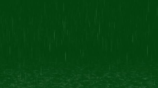 雨のプレミアム品質グリーンスクリーン映像 Vfxアニメーショングリーンスクリーン 抽象技術 工学人工知能 シームレスループ4Kビデオ 3Dアニメーション 超高精細 4Kビデオ — ストック動画