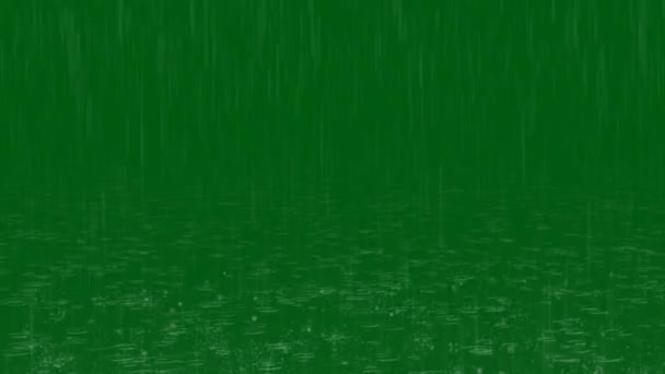 Rain Premium Quality Green Screen Footage Vfx Animation Green Screen — Stockvideo