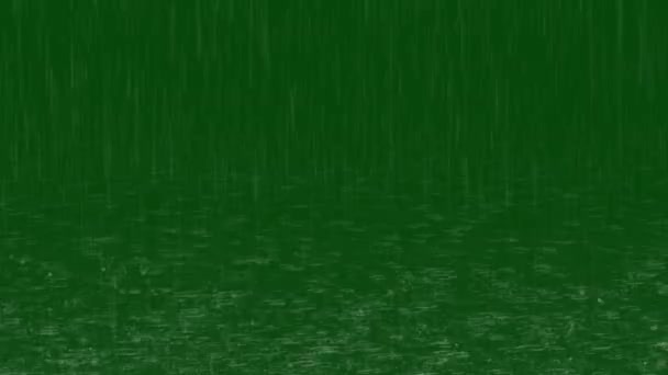 Rain Premium Quality Green Screen Footage Vfx Animation Green Screen — Stockvideo