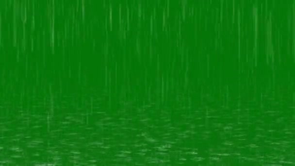 Rain Premium Quality Green Screen Footage Vfx Animation Green Screen — Αρχείο Βίντεο