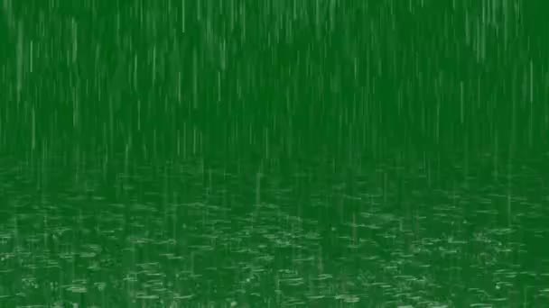 Rain Високоякісні Зелені Кадри Екрану Абстрактні Технології Наука Інженерний Штучний — стокове відео