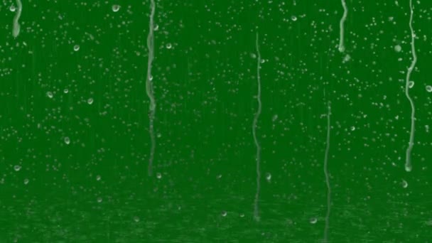 Rain High Quality Zelené Obrazovky Záběry Abstraktní Technologie Věda Inženýrské — Stock video