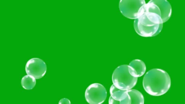 Bubble Високоякісний Зелений Екран Абстрактні Технології Наука Інженерний Штучний Інтелект — стокове відео
