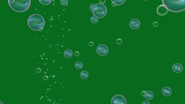 Bubble Hög Kvalitet Grön Skärm Abstrakt Teknik Vetenskap Teknik Artificiell — Stockvideo