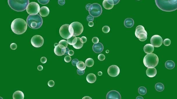Bubble Wysokiej Jakości Zielony Ekran Technologia Abstrakcyjna Nauka Inżynieria Sztuczna — Wideo stockowe