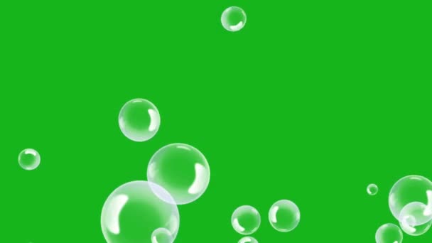 Bublina Vysoce Kvalitní Zelená Obrazovka Abstraktní Technologie Věda Inženýrské Umělé — Stock video