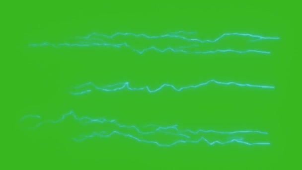 Grzmot Wysokiej Jakości Zielony Ekran Technologia Abstrakcyjna Nauka Inżynieria Sztuczna — Wideo stockowe
