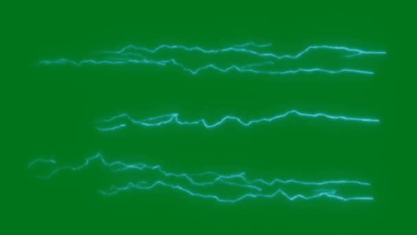 Thunder High Quality Green Screen Abstrakte Technologie Wissenschaft Technische Künstliche — Stockvideo