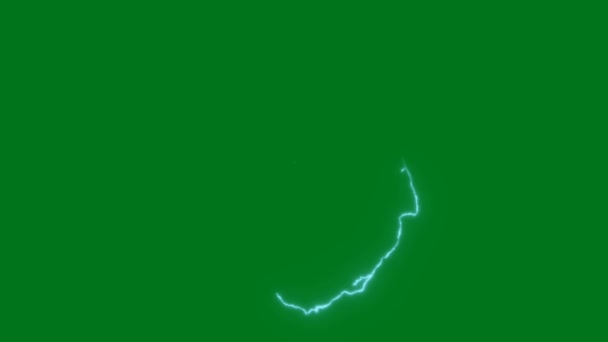 Thunder High Quality Green Screen Abstrakt Technology Science Engineering Artificial — Stock video