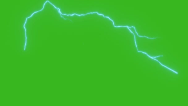 Thunder High Quality Green Screen Abstract Technology Science Engineering Artificial — Stock Video