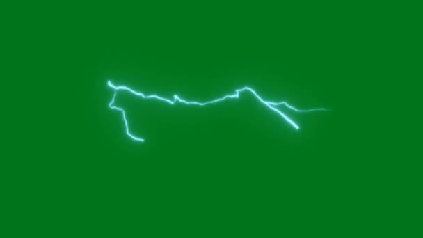 Thunder High Quality Green Screen Abstrakt Technology Science Engineering Artificial — Stock video