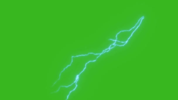 Thunder Schermo Verde Alta Qualità Tecnologia Astratta Scienza Ingegneria Intelligenza — Video Stock