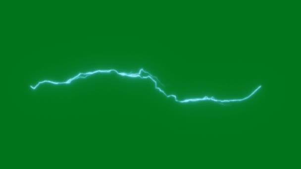 Thunder Schermo Verde Alta Qualità Tecnologia Astratta Scienza Ingegneria Intelligenza — Video Stock