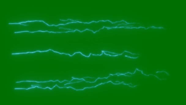 Grzmot Wysokiej Jakości Zielony Ekran Technologia Abstrakcyjna Nauka Inżynieria Sztuczna — Wideo stockowe